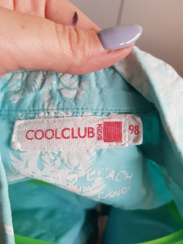 Turkusowa  koszula CoolClub 98 cm