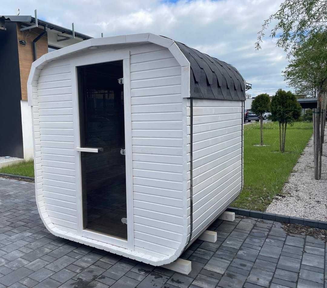 Sauna Ogrodowa Beczka Panorama Fińska Ruska Bania z Piecem - Producent