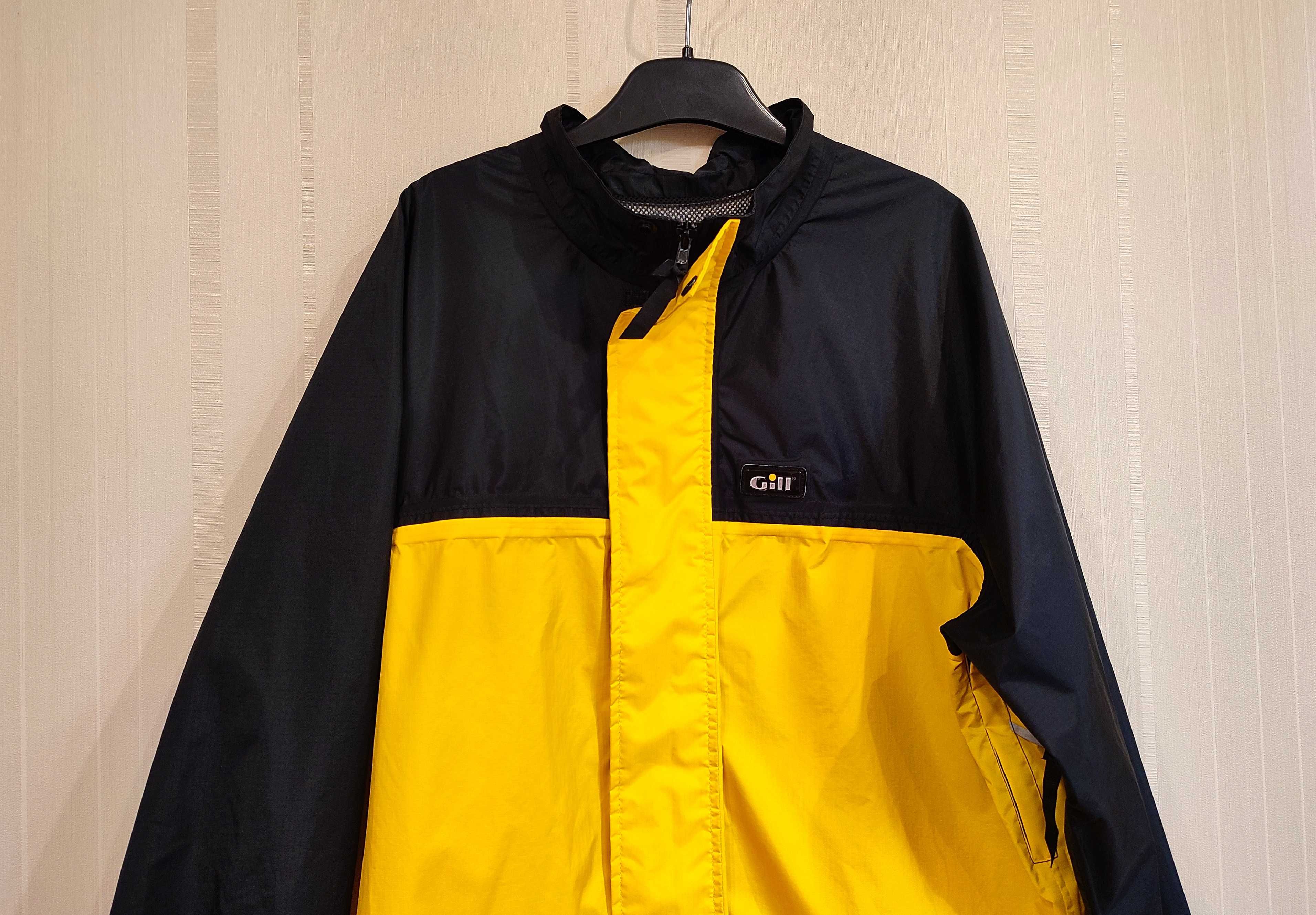 Gill мужская яхтенная куртка дождевик черно желтого цвета на мембране
