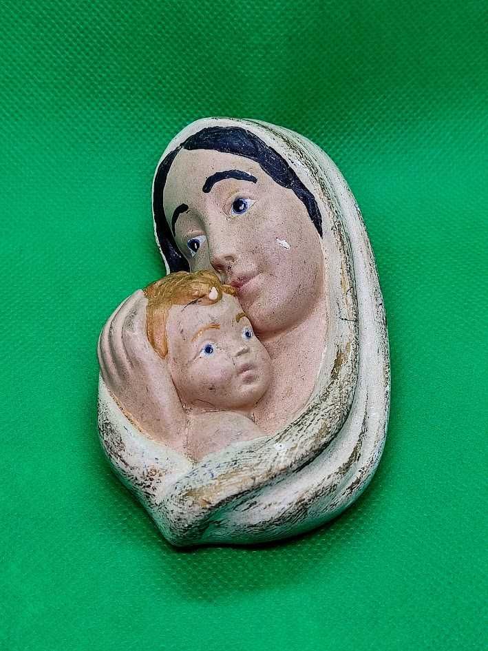 Nossa Senhora e Menino Jesus em gesso