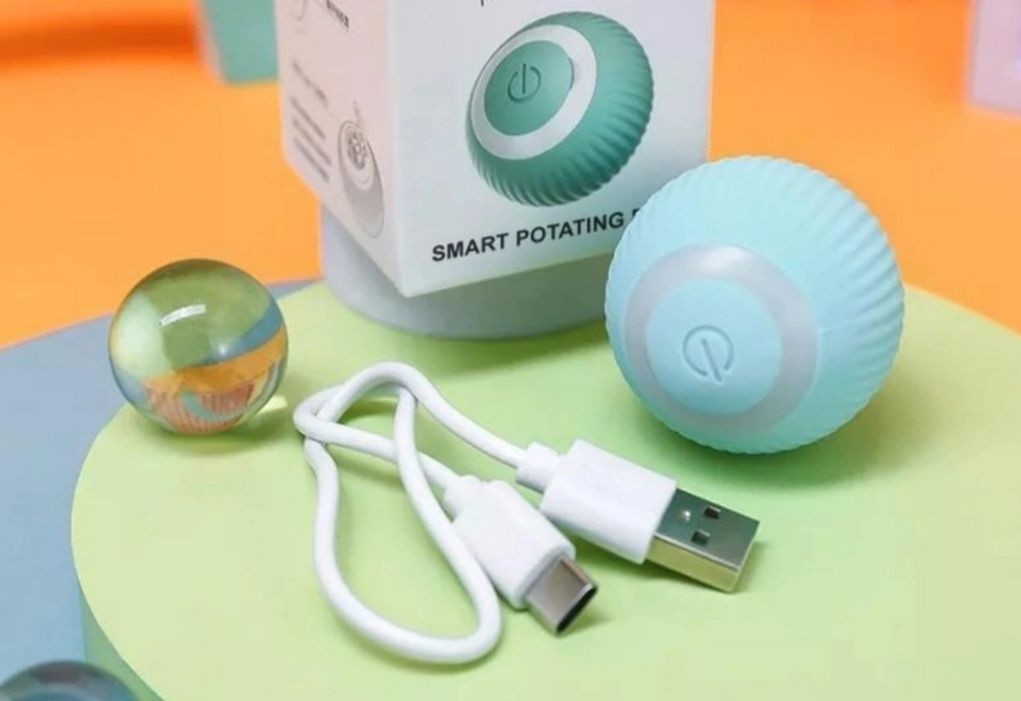 Игрушка для кошки USB smart мяч-шарик с хаотичным движением