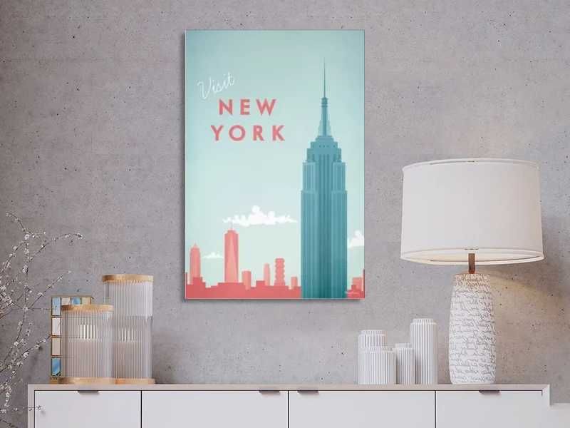 New York by Henry Rivers - Cartaz 50x70cm em tela de tecido