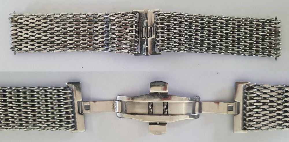 Браслет для годинника 22 мм з застібкою метелик