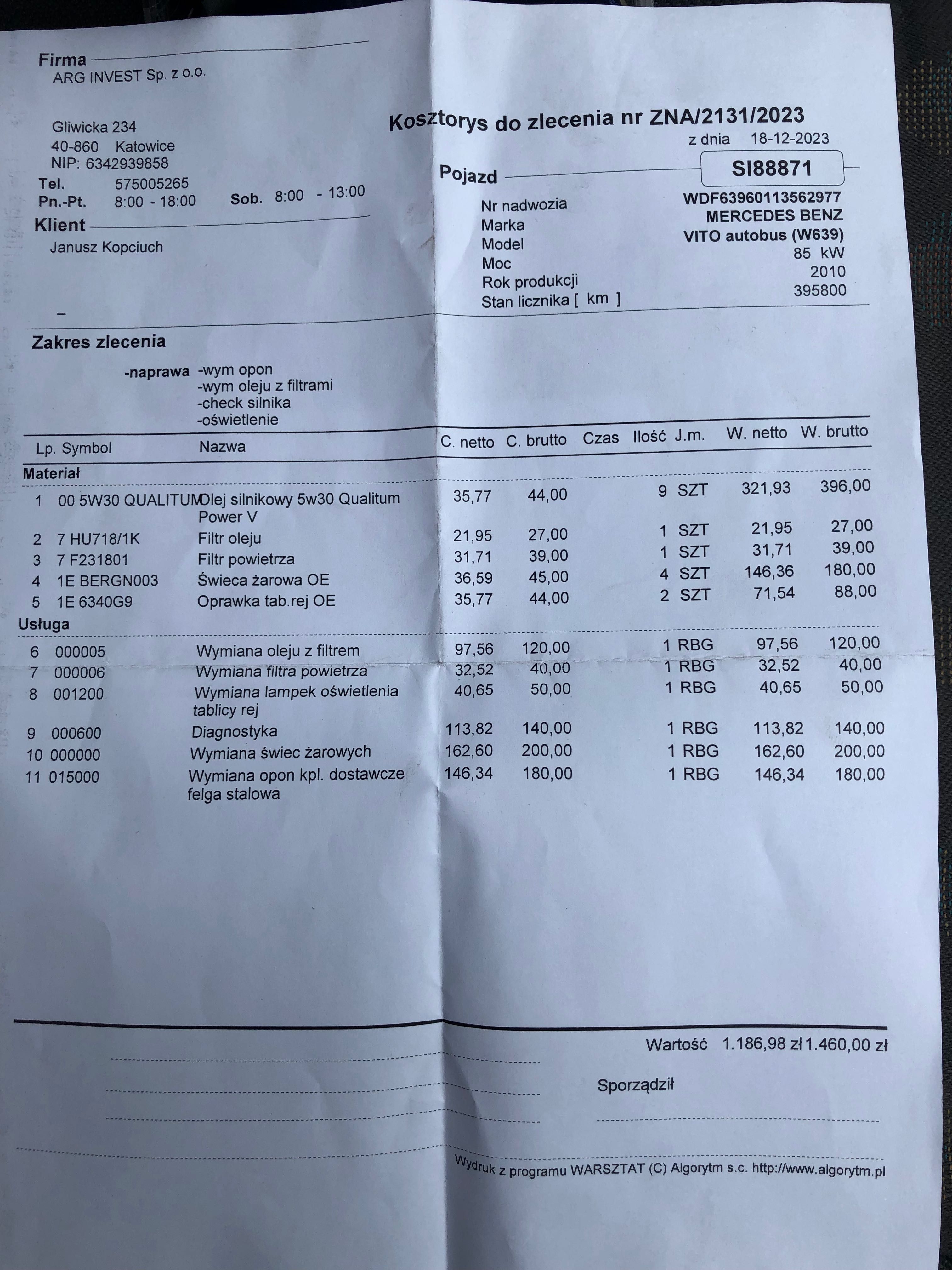 MB VITO 2,2 CDI 115. Klimatyzacja. Zamiana na kombi