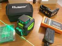 Poziomica laserowa, Niwelator 2d 360  huepar + detektor 50m.