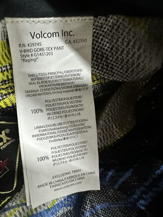 Volcom V-Bird Gore-Tex Snowboard Pants M оригінал (камуфляж)