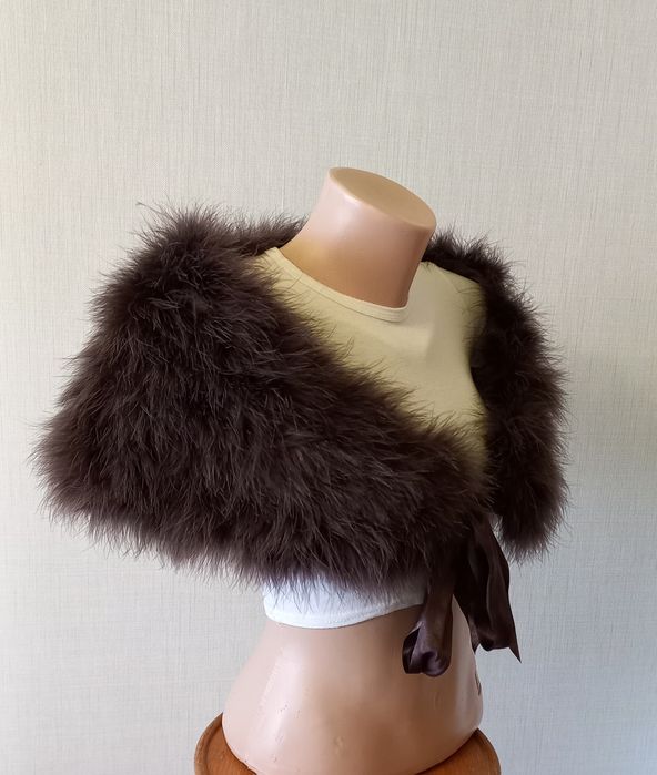 Горжетка накидка з пуху лебедя