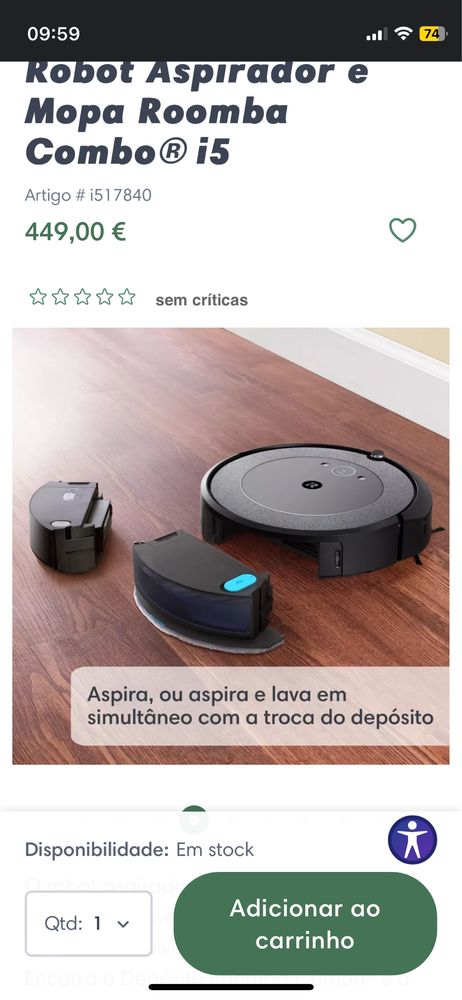 IRobot roomba combo i5