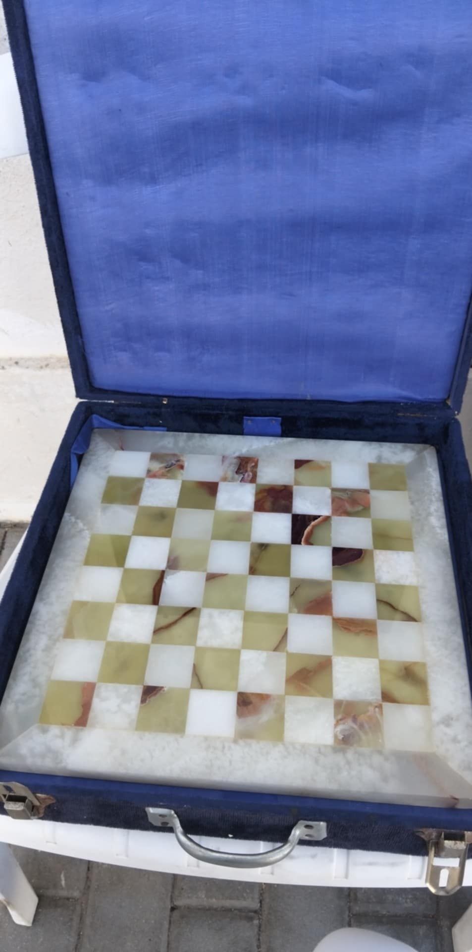 Jogo de xadrez em mármore