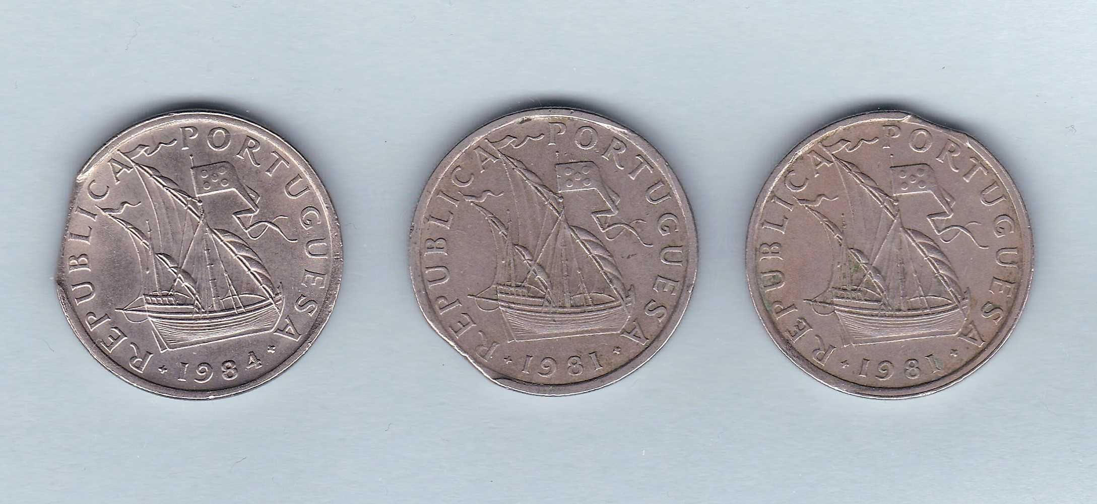 3 moedas 5 escudos com erro