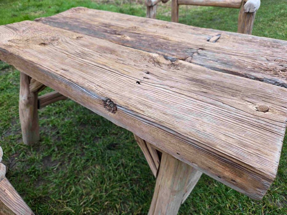 Komplet mebli ogrodowych ręcznie robionych