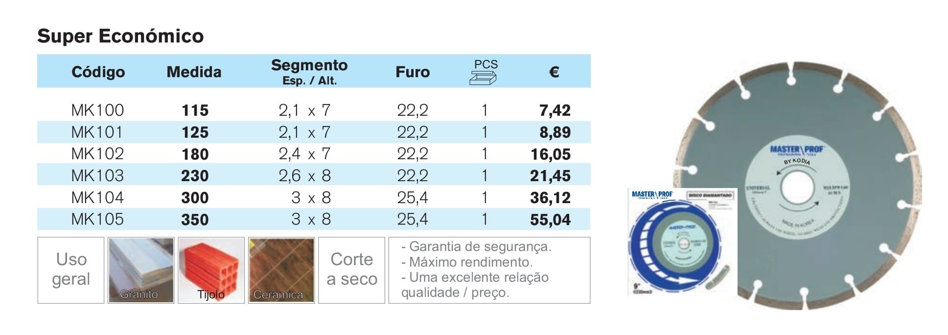 Discos Diamante várias medidas