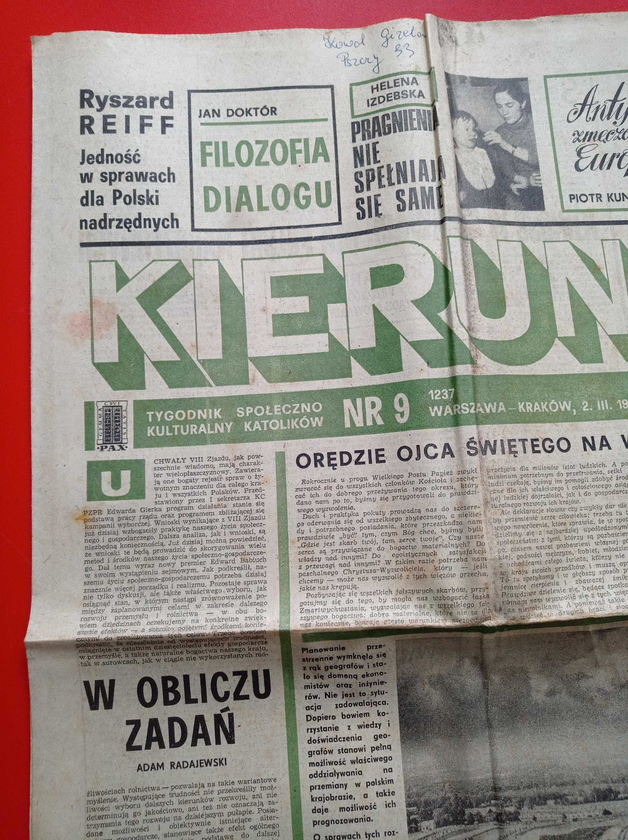 Kierunki tygodnik nr 9 / 1980; 2 marca 1980