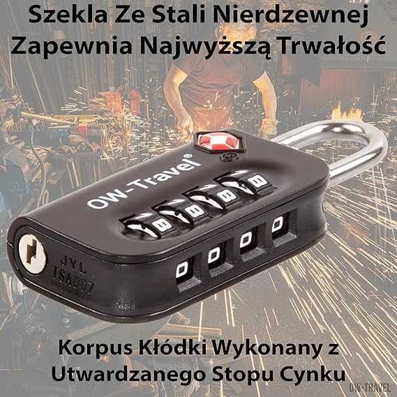 Kłódki z szyfrem 4 Cyfrowe Kłódki Walizkowe 2 szt.