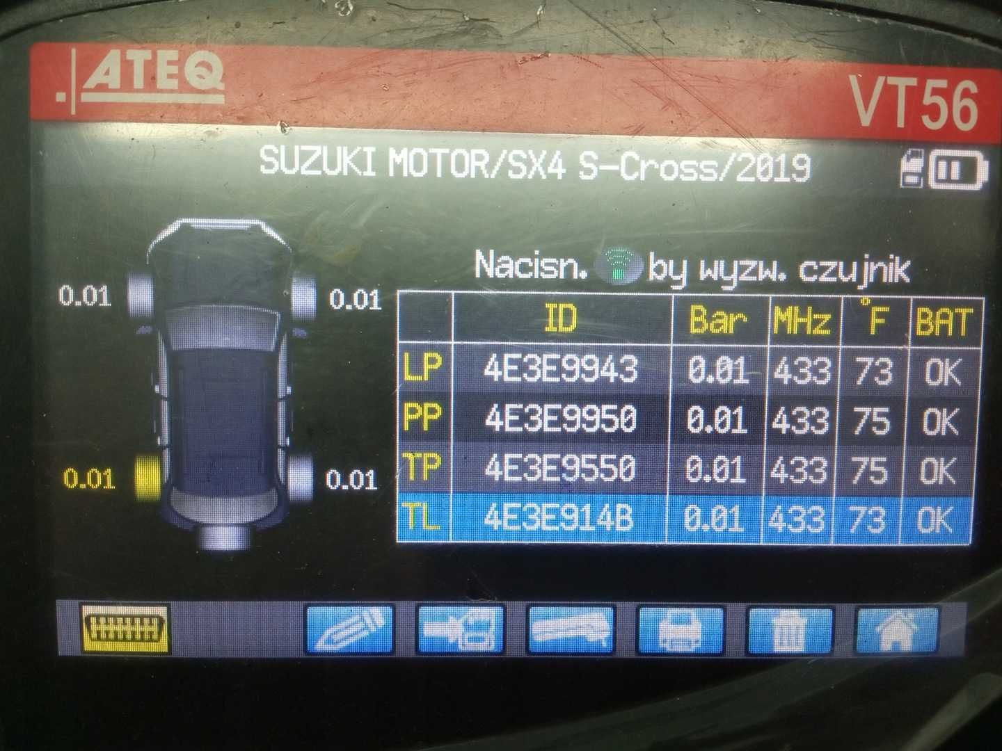 1x czujnik ciśnienia TPMS SUZUKI VITARA SX4 S-CROSS SWIFT 43130.61M00