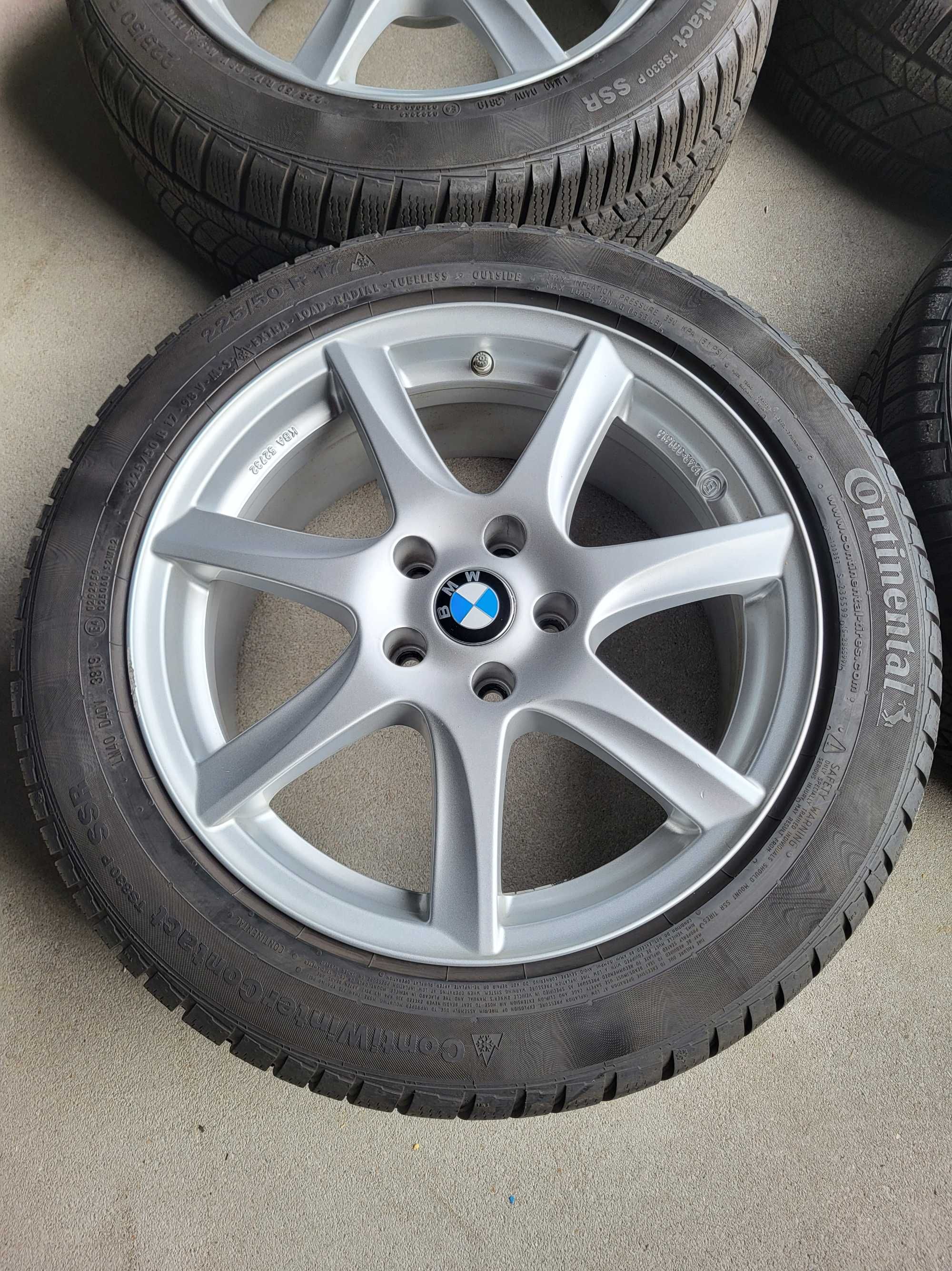 [k137] Koła zimowe BMW 17 Cali 5x112 Continental 225/50/17 7mm BMW 3