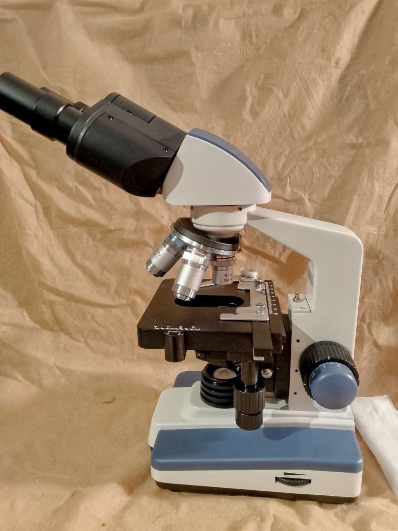 Mikroskop biolog. 1000x AmScope LED XY dwuoczny pzo studar zeiss delta