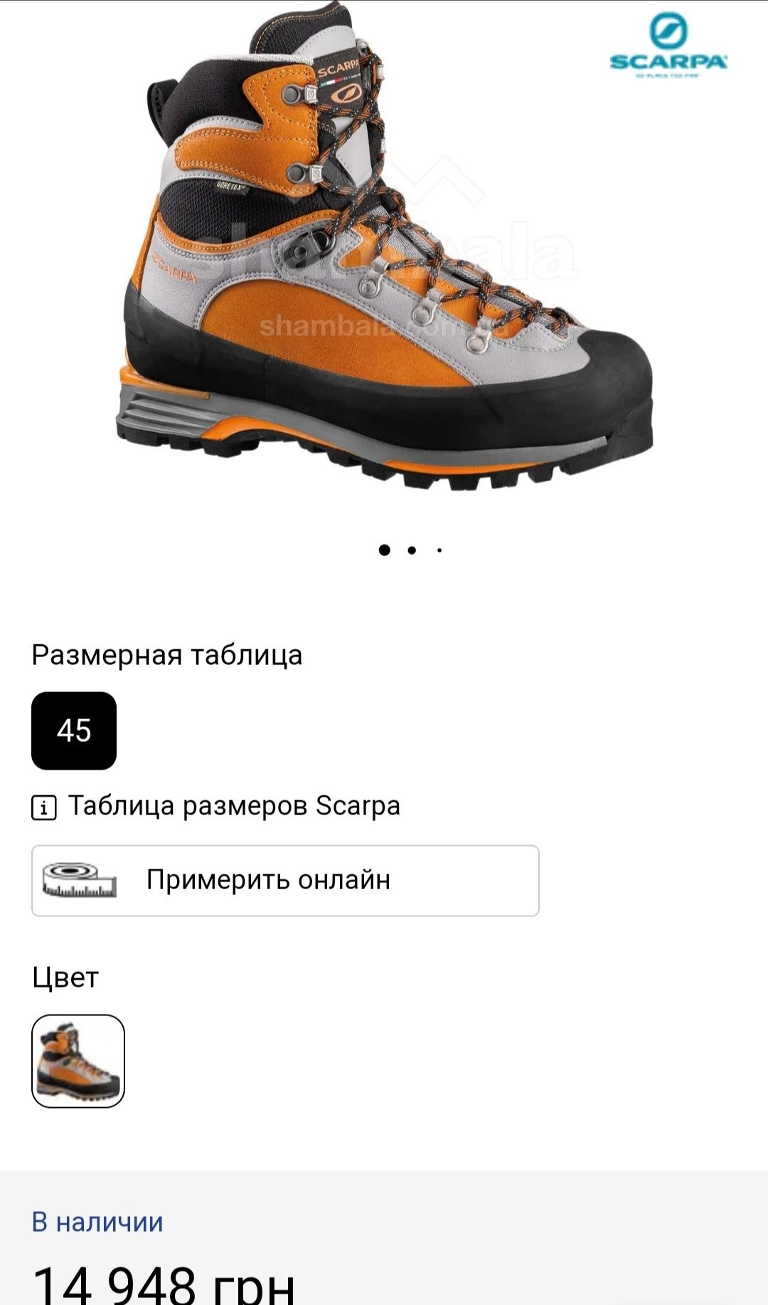 Ботинки scarpa triolet pro gtx 71041