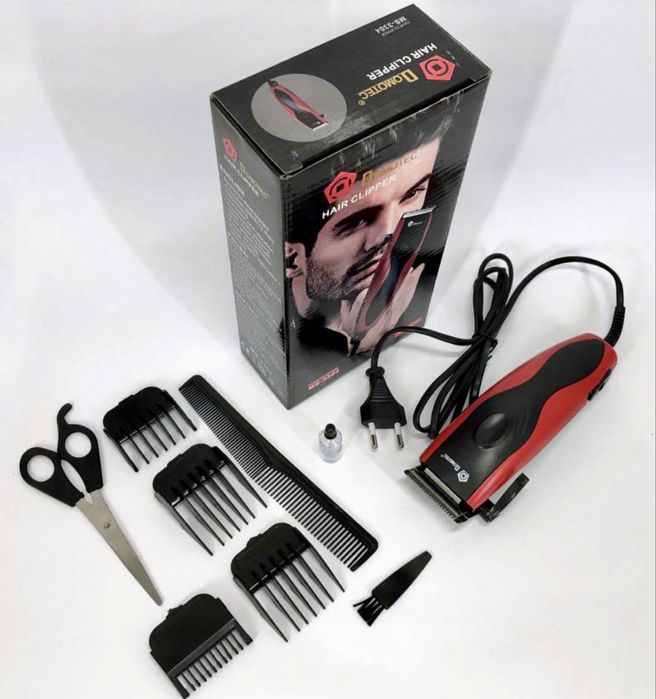 Машинка для стрижки волосся з насадками, перукарня в дома. Стрижка