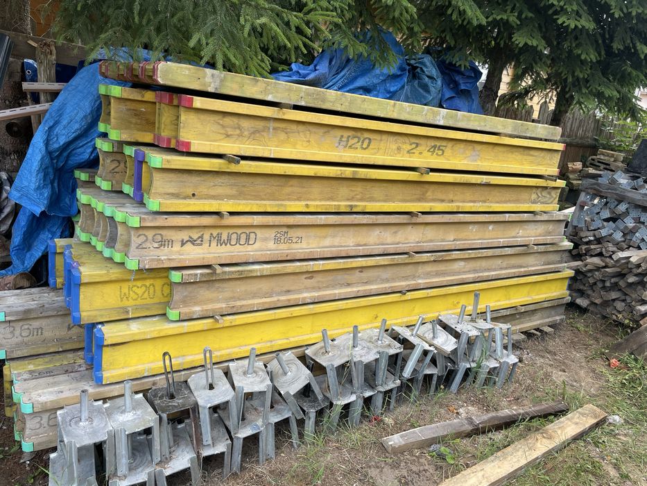 Podpory stropowe 22zl mb, korony 15 szt
