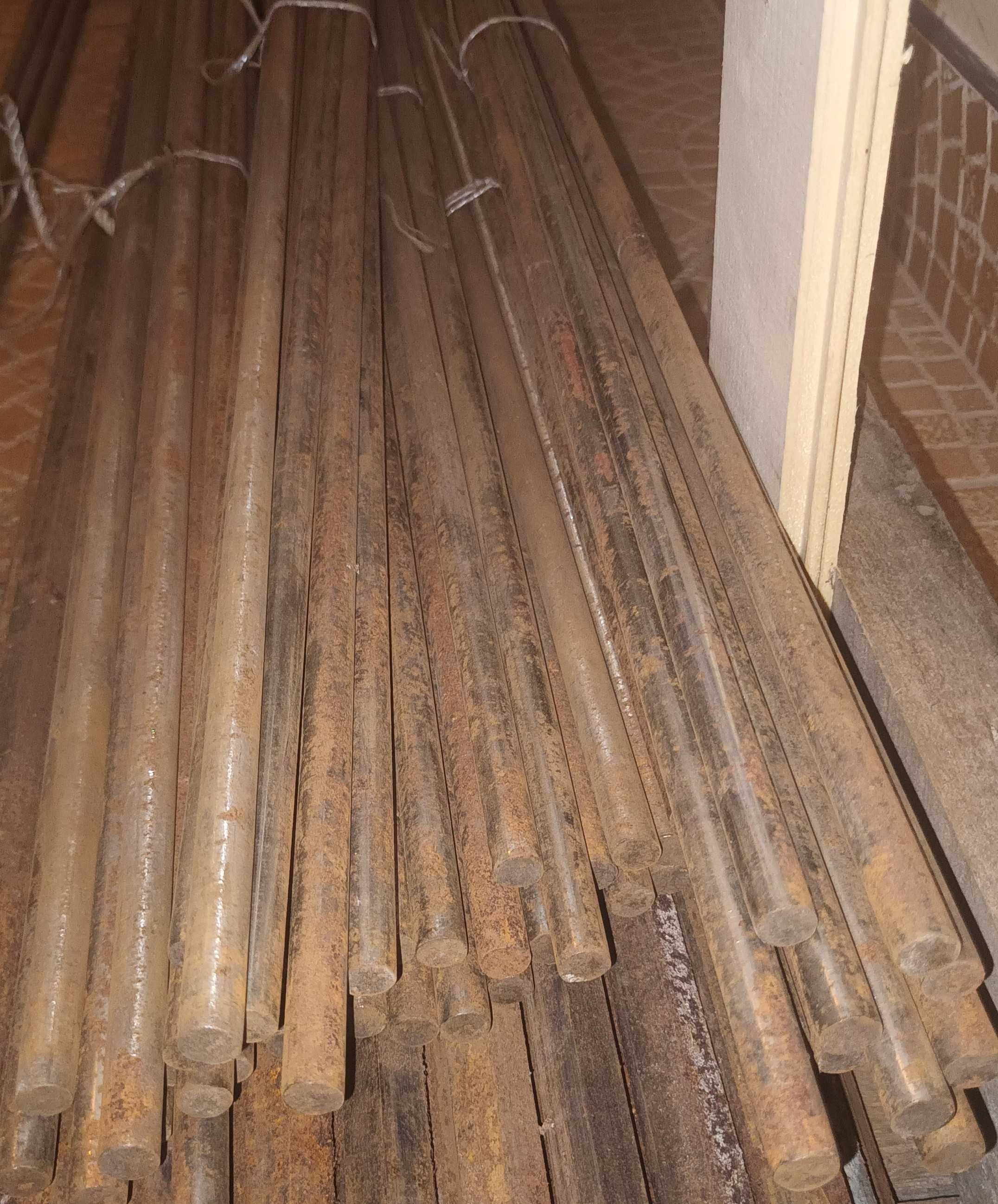 Pręt okrągły gładki FI 12 mm - długość 2 m - 50 szt