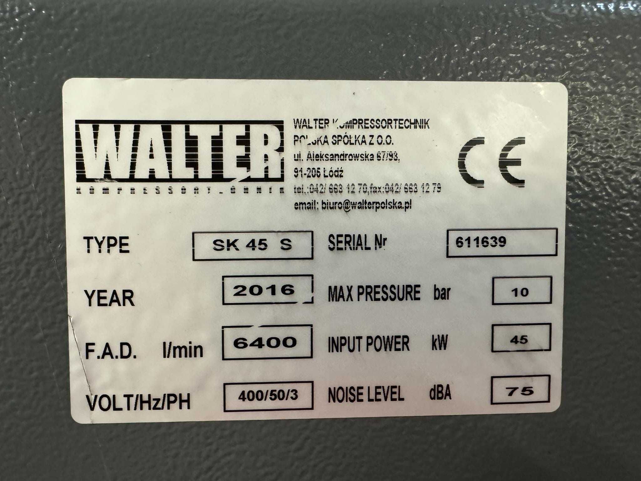 Kompresor śrubowy Walter SK 45 S