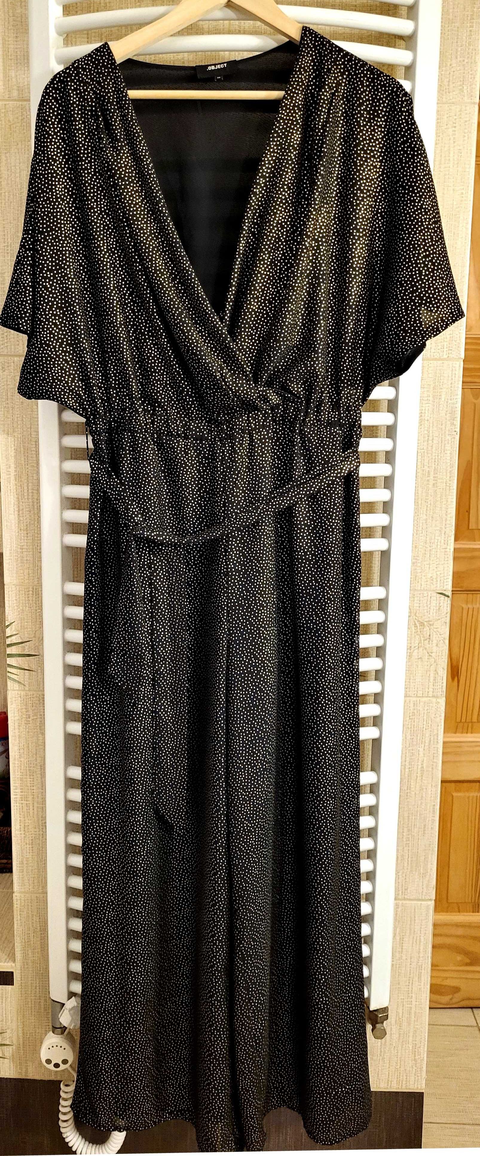 elegancki kombinezon wiązany w kropeczki .Object 40/42/L/XL jak nowy