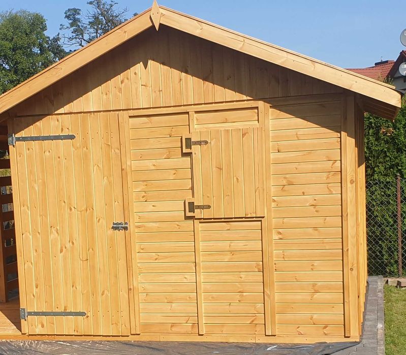 Domek drewniany ogrodowy narzędziowy drewutnia altana na ROD 300x300cm