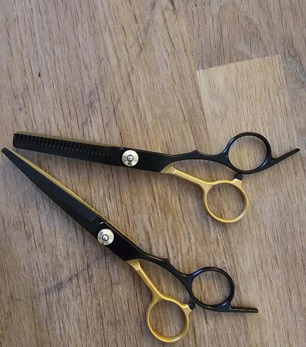 Набір нові перукарські ножиці 2 шт, прямі та філірувальні