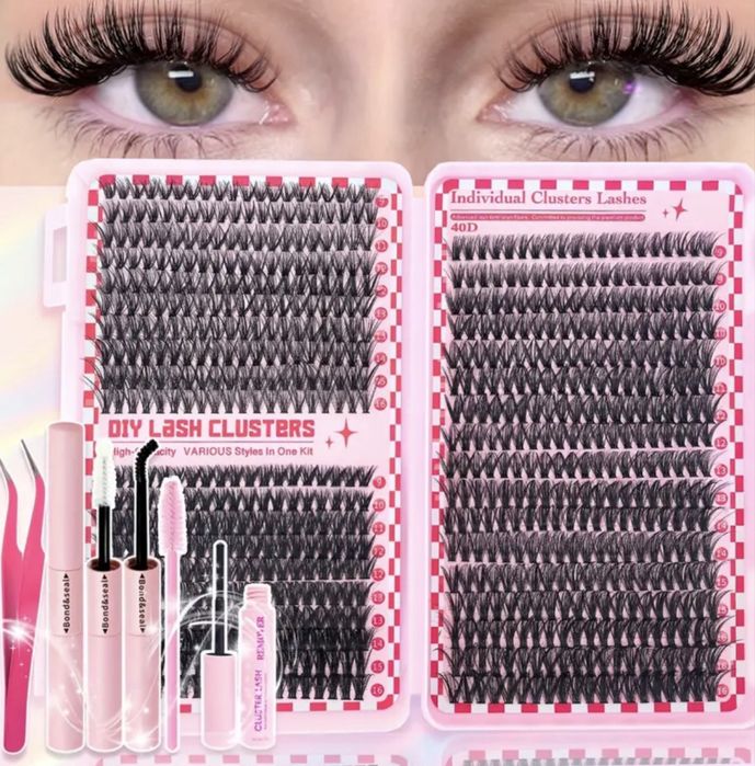 Накладні вії набор для нарощювання пучками