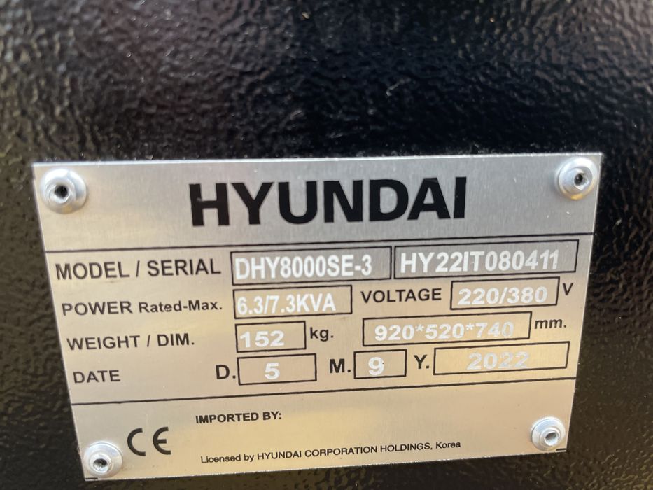 Генератор DHY 8000SE-3