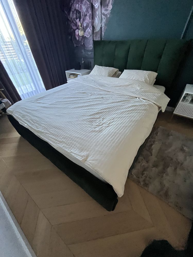 Łóżko Puna tapicerowane 160x200 zielone