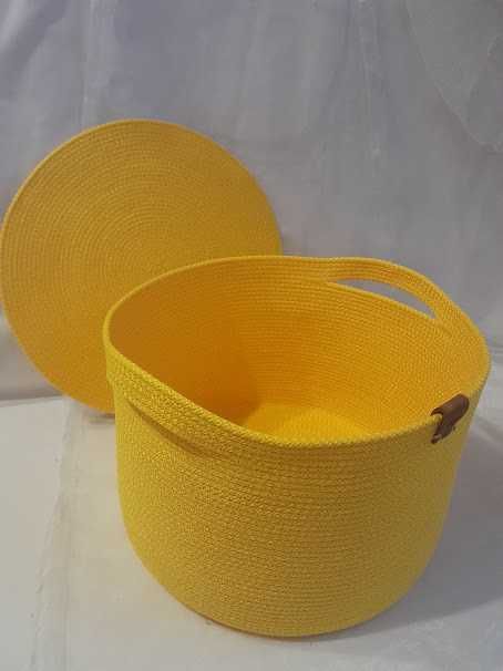 Кошик для зберігання, органайзер з кришкою, текстильний. Handmade