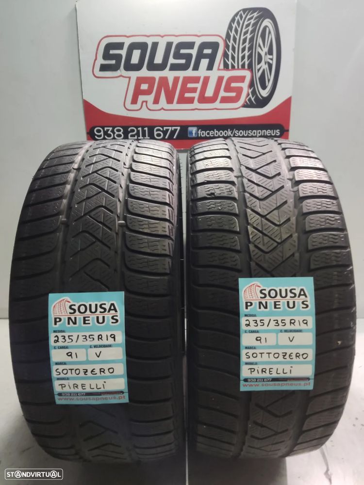 2 pneus semi novos 235-35r19 pirelli - oferta dos portes