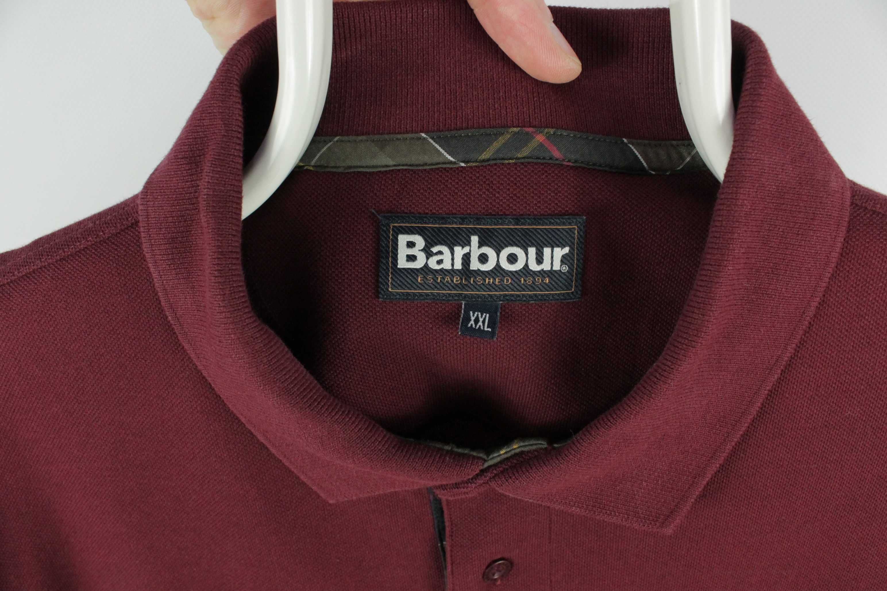 Якісне брендове поло футболка Barbour Tartan Pique Slim Fit ХЛ-ХХЛ