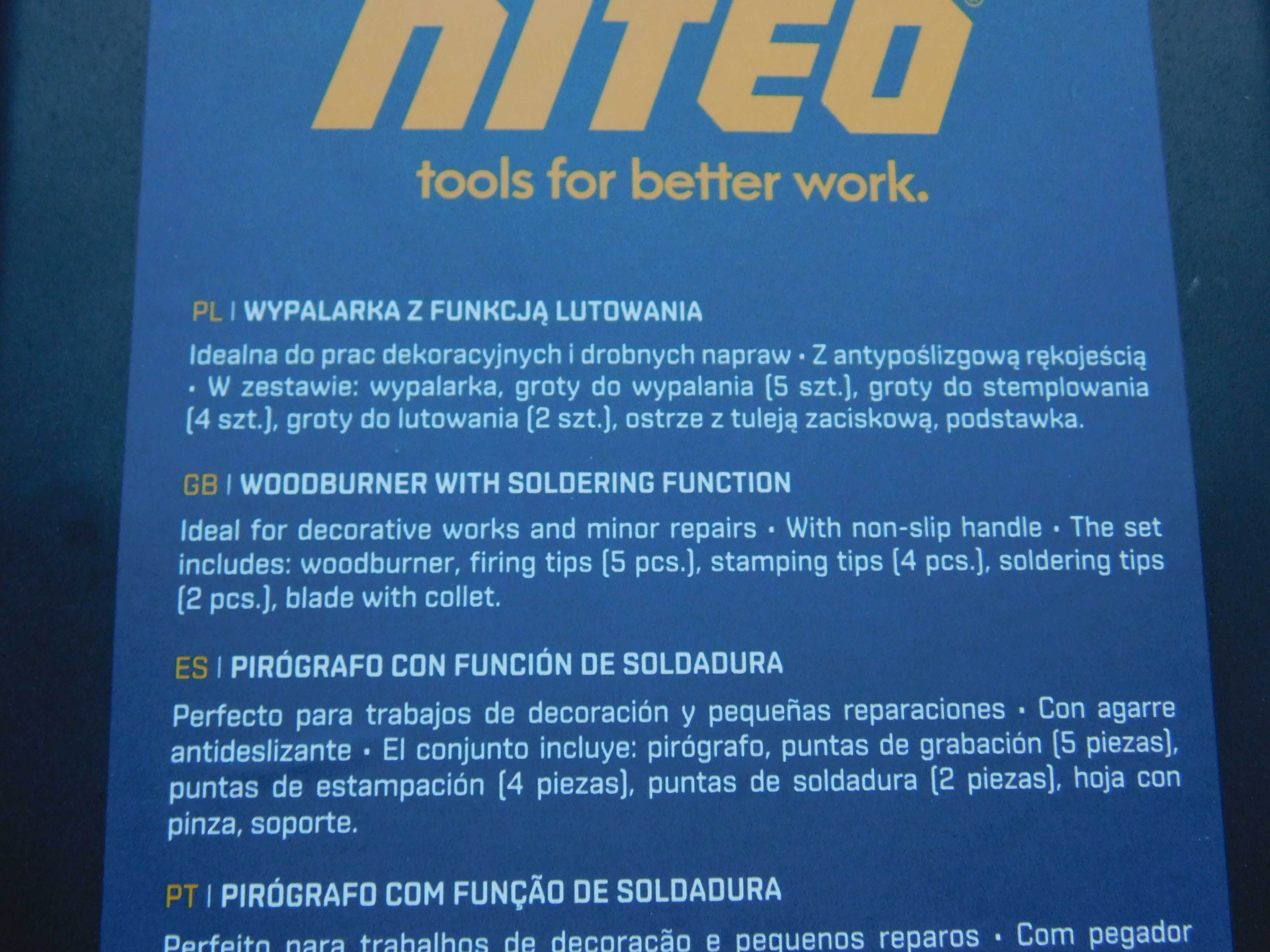 Niteo NOWA wypalarka + lutownica 2 w 1 + końcówki w etui