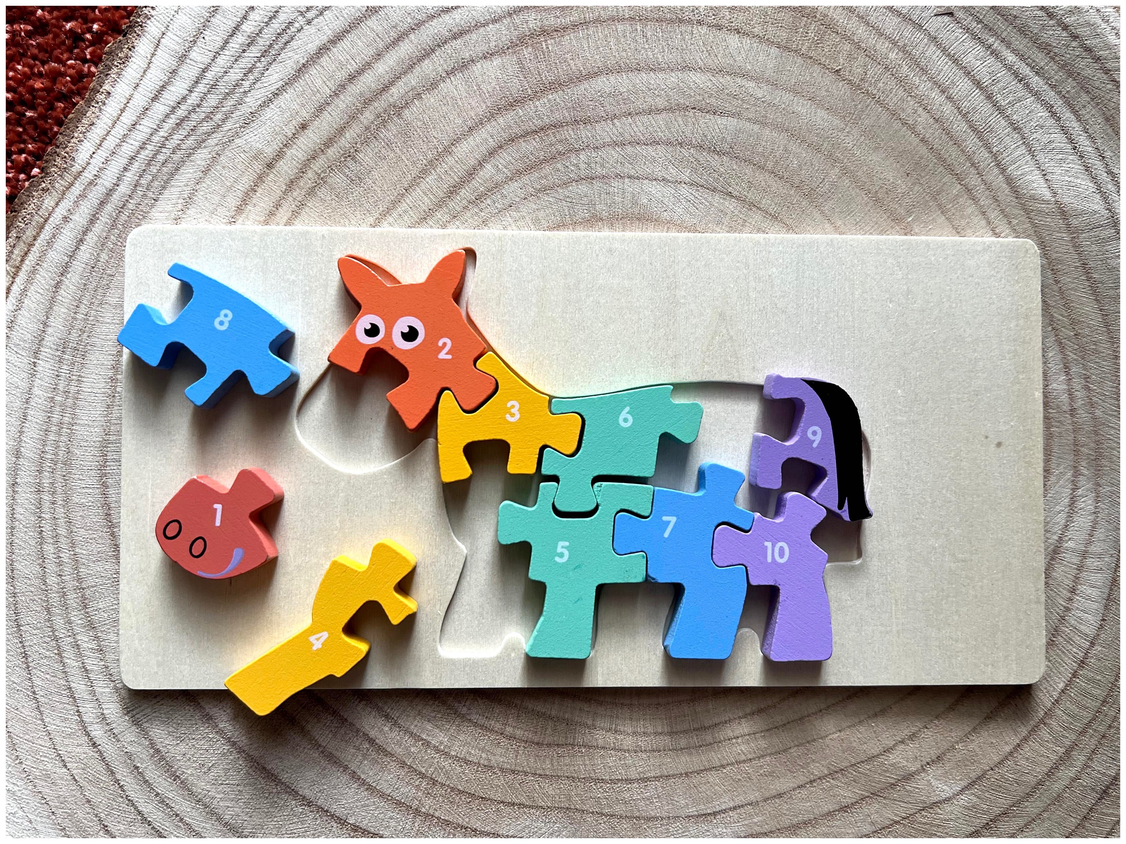 Puzzle Numérico do Cavalo - Montessori