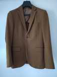 Miodowa marynarka H&M 48 100 % wełna slim fit