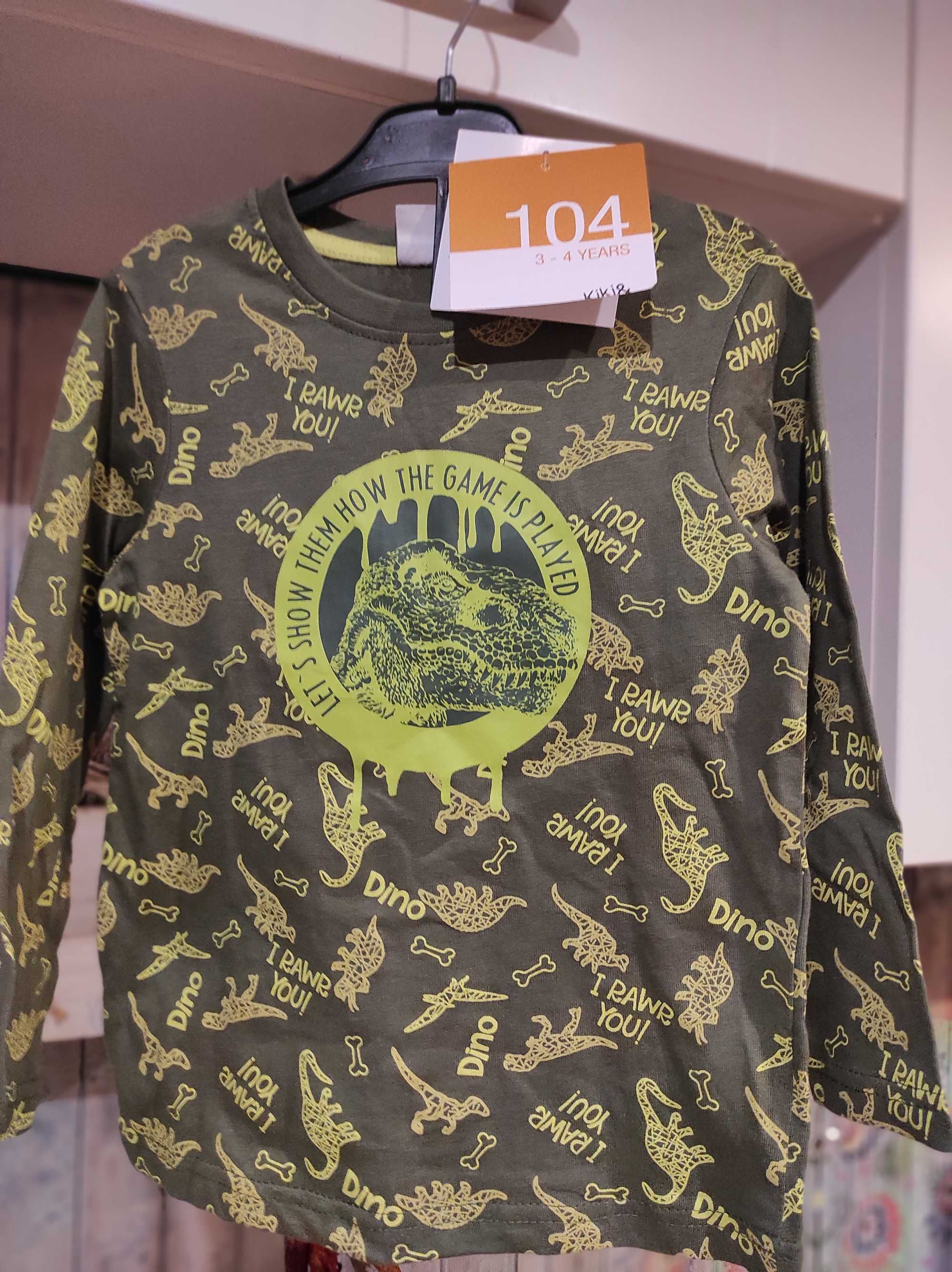 NOWA bluzeczka w dinozaury rozmiar 104