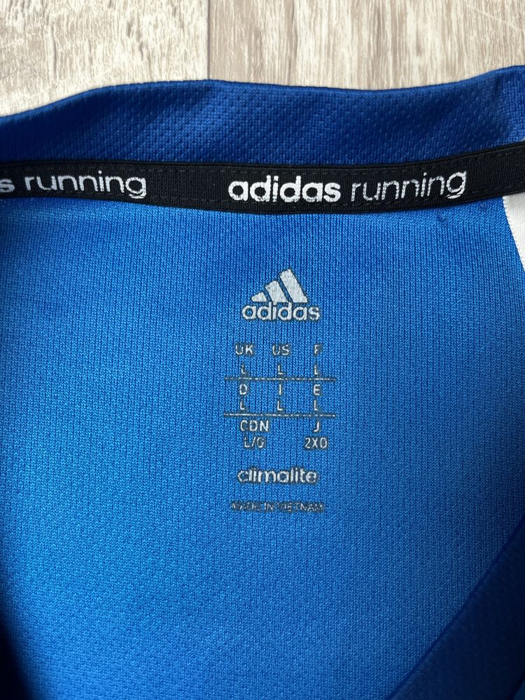 Футболка Adidas dri-fit размер L оригинал спортивная бег run синяя air