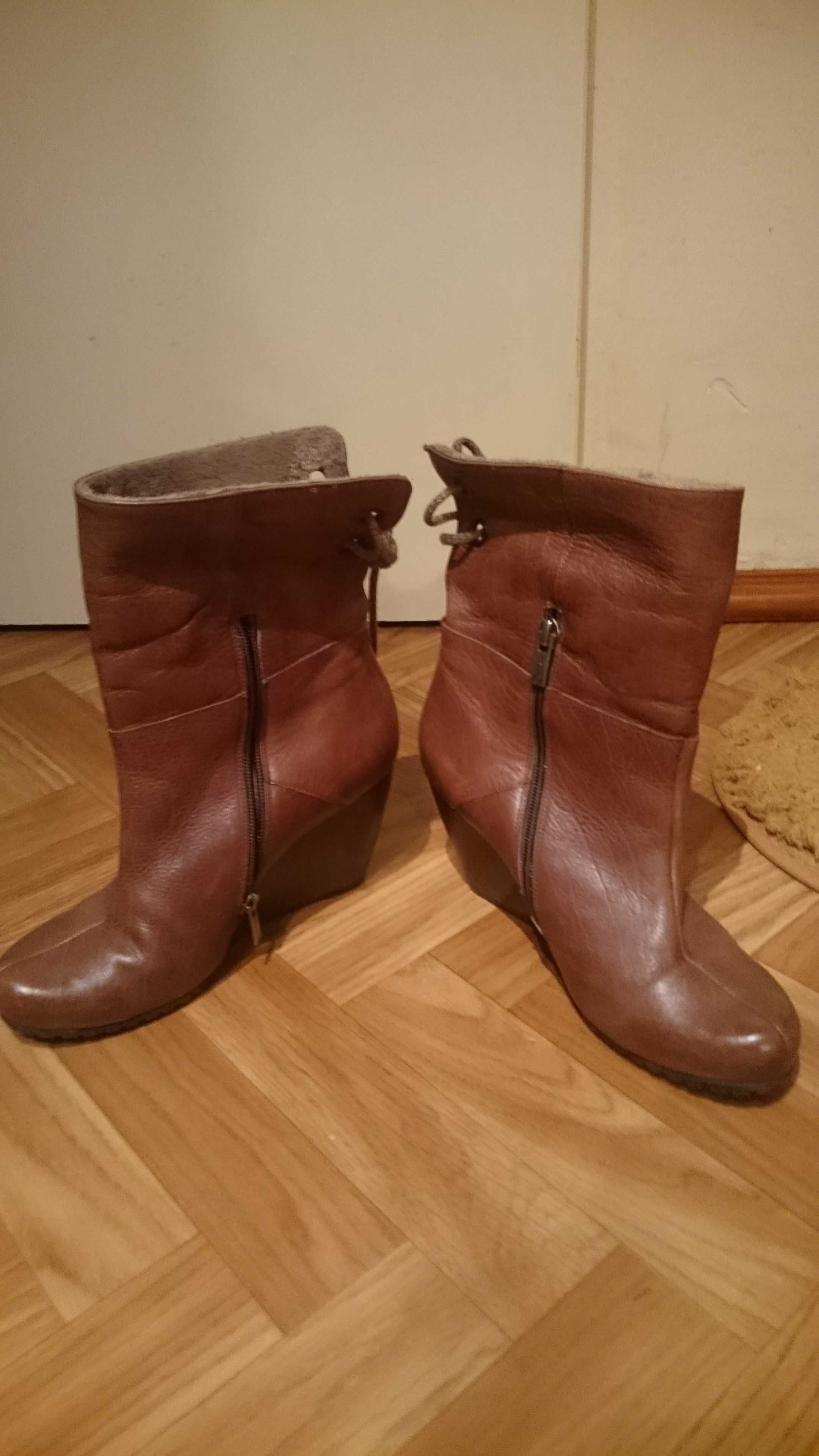 Buty/botki kozaki skórzane Ryłko rozmiar 38