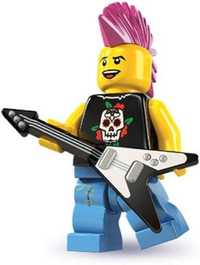 Lego minifigurka col04-4 Lego Punk Rocker