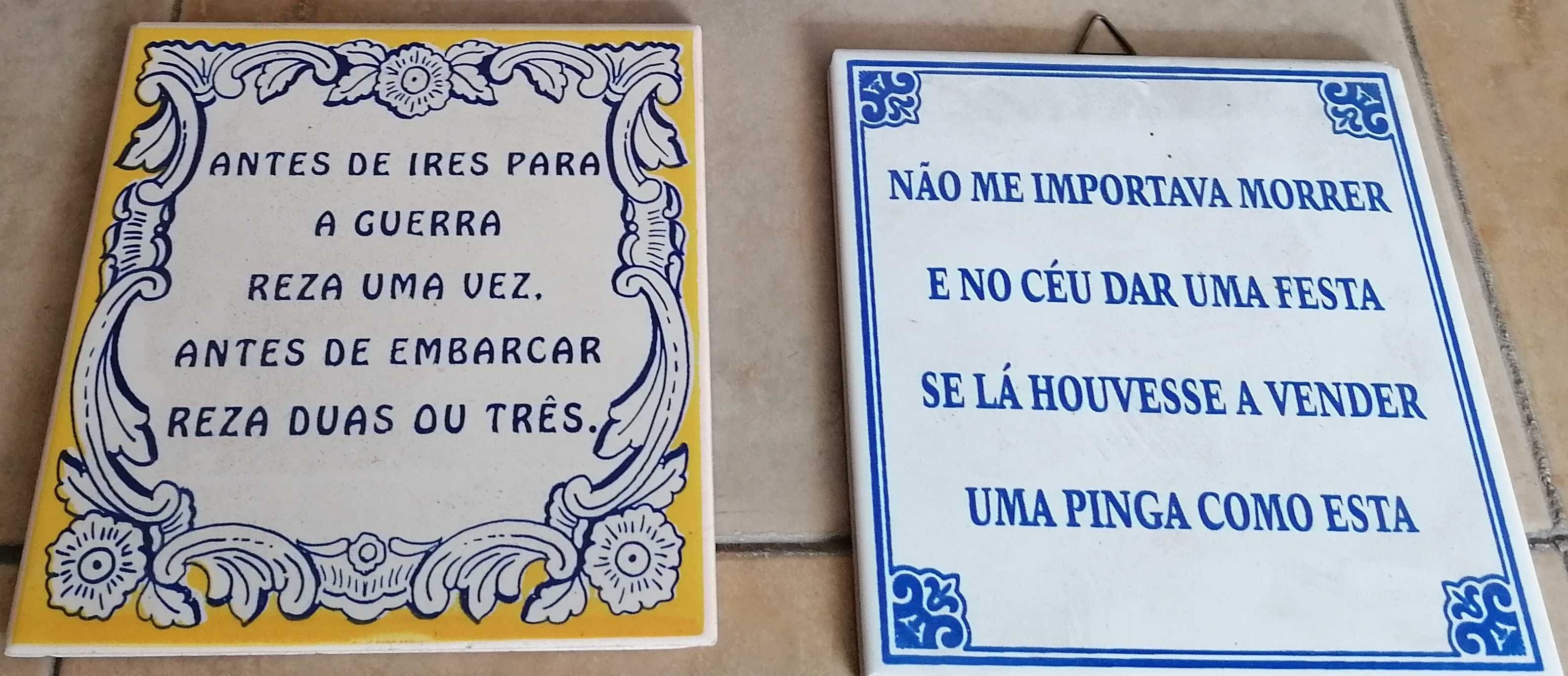 Azulejos com citações, antigos, tudo por 5€