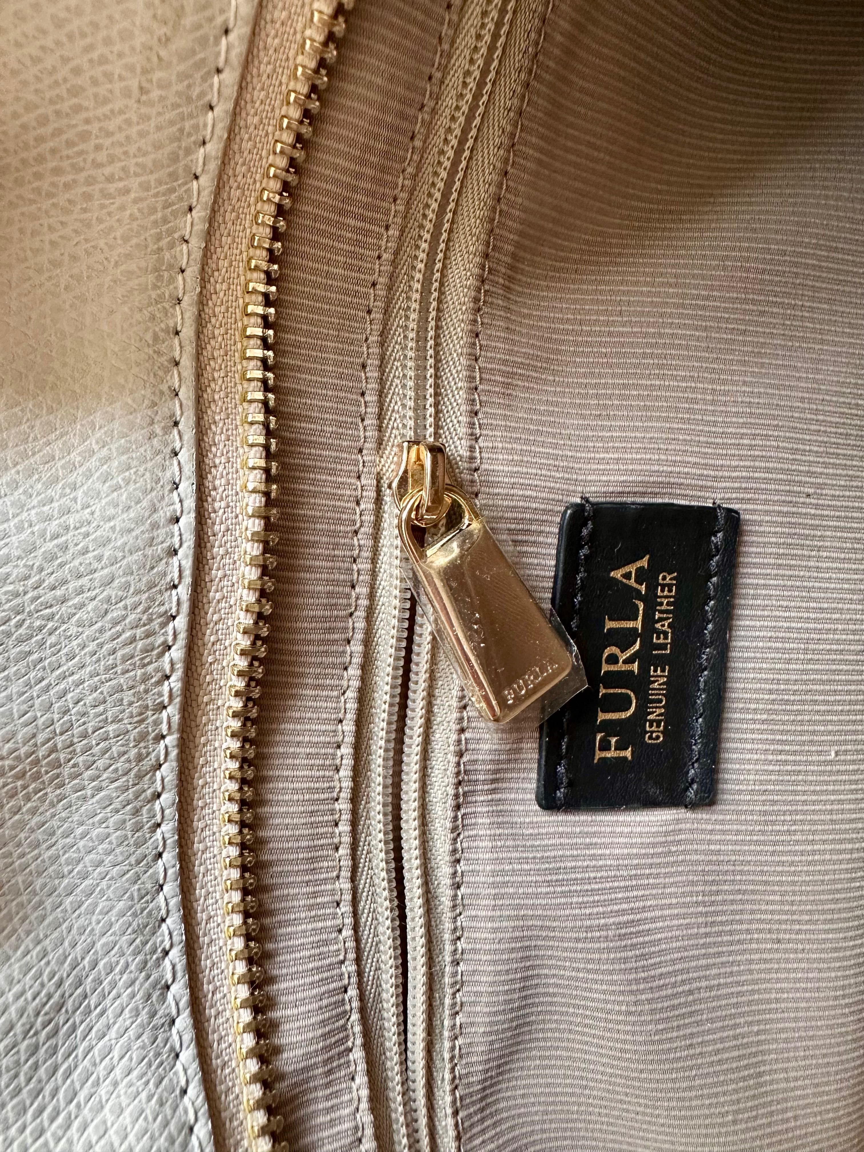 Furla torebka beżowa, nowa, komplet, idealna na lato