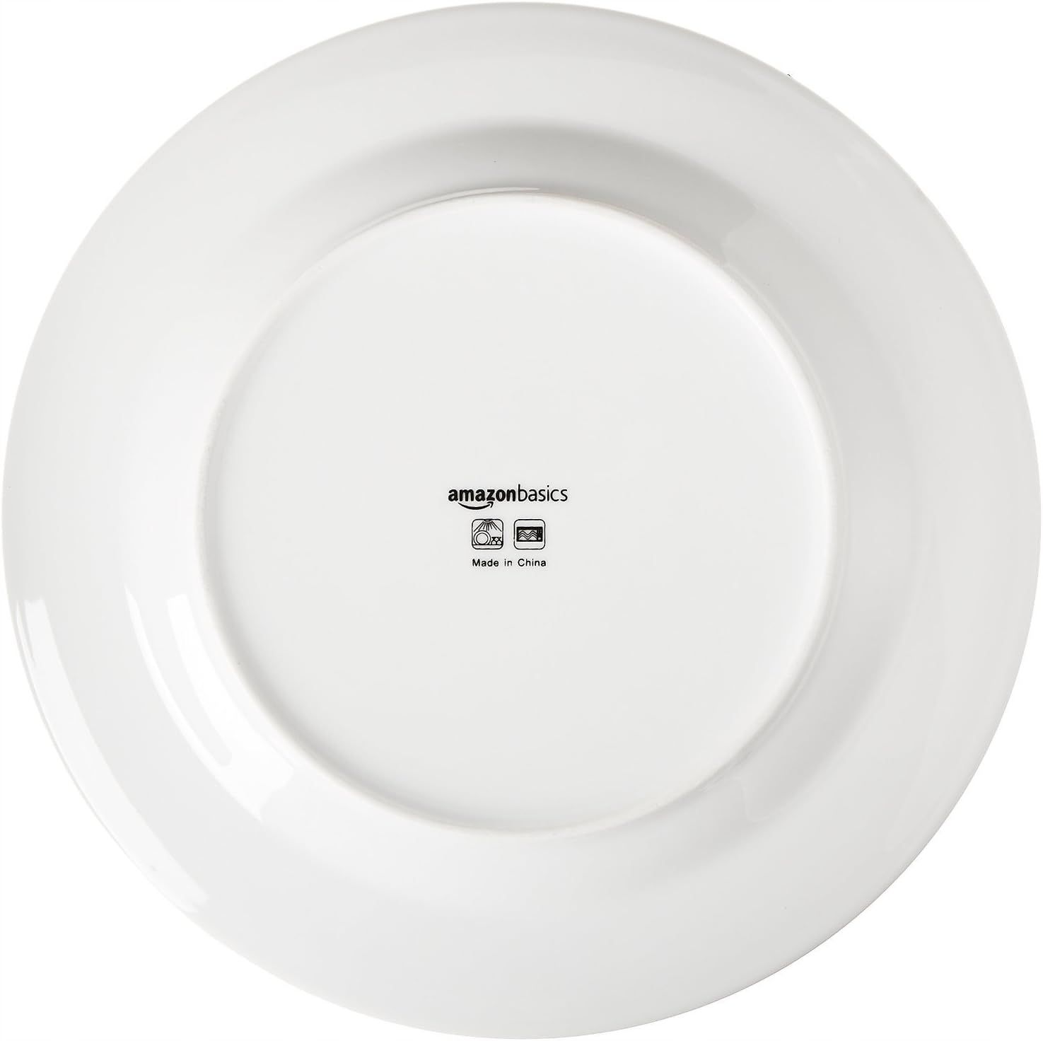 Amazon Basics biały porcelanowy talerz deserowy o średnicy 19 cm