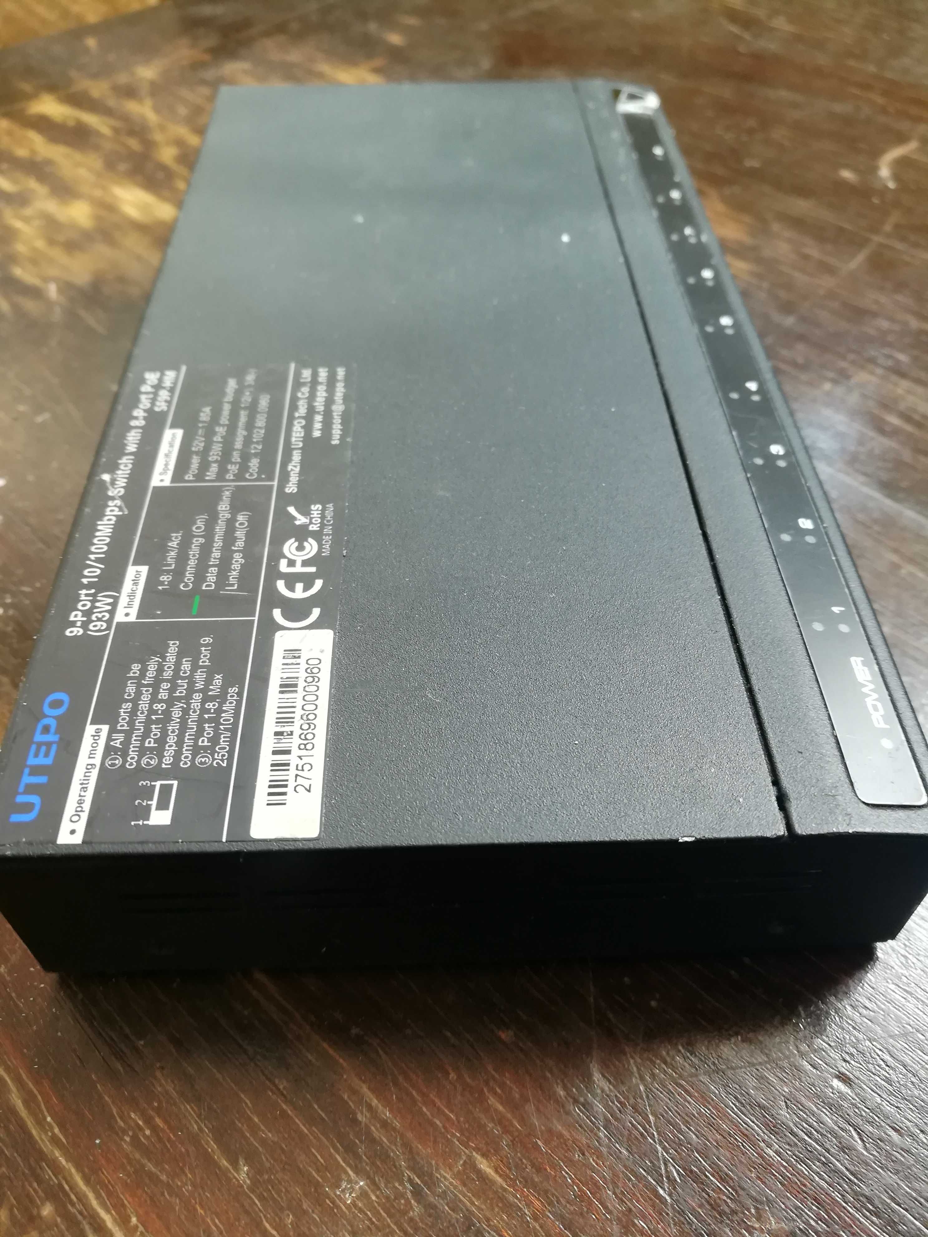 Продаю 9-портовый неуправляемый коммутатор PoE SF9P-HM 10/100 Мбит