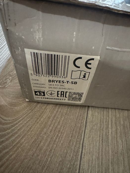 Рабочие ботинки bryes-t-sb с металическим носком