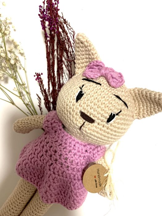 Kotek zrobiony na szydełku handmade