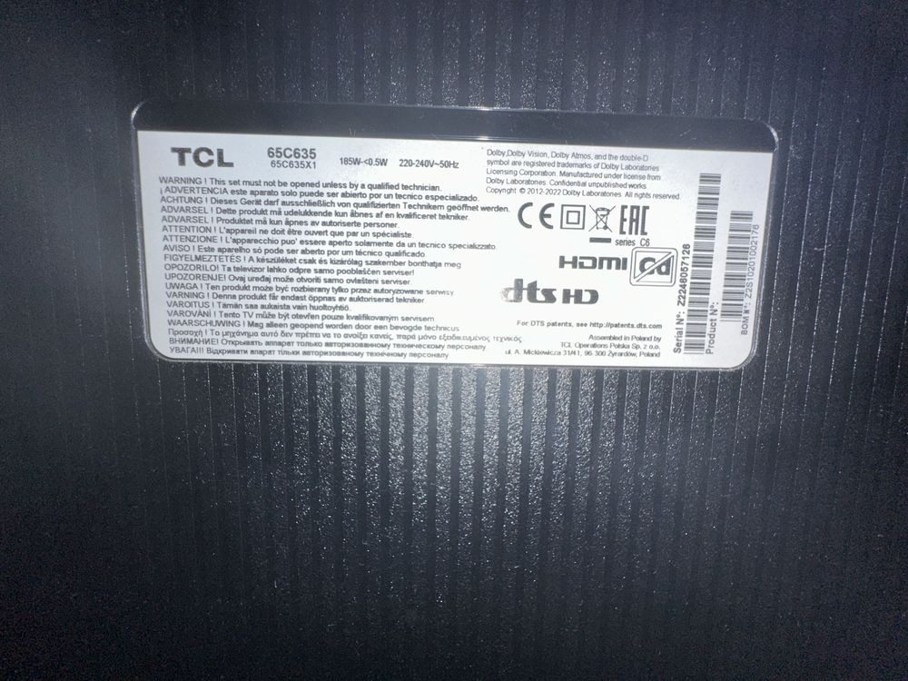 Telewizor TCL 65C635