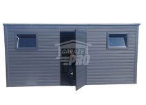 Domek ogrodowy - schowek 5,5x2 drzwi 2x okno antracyt Dach GP214